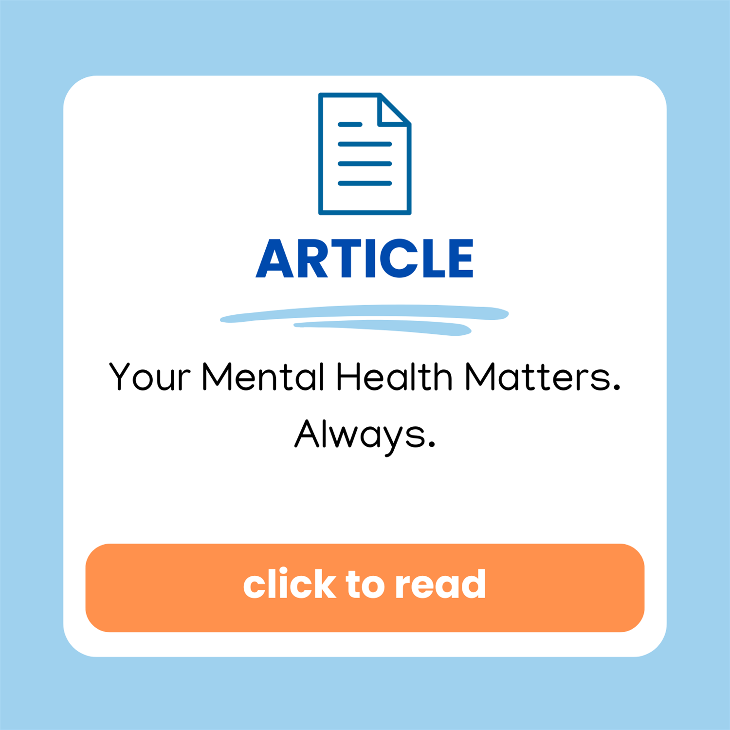 your mental health matters